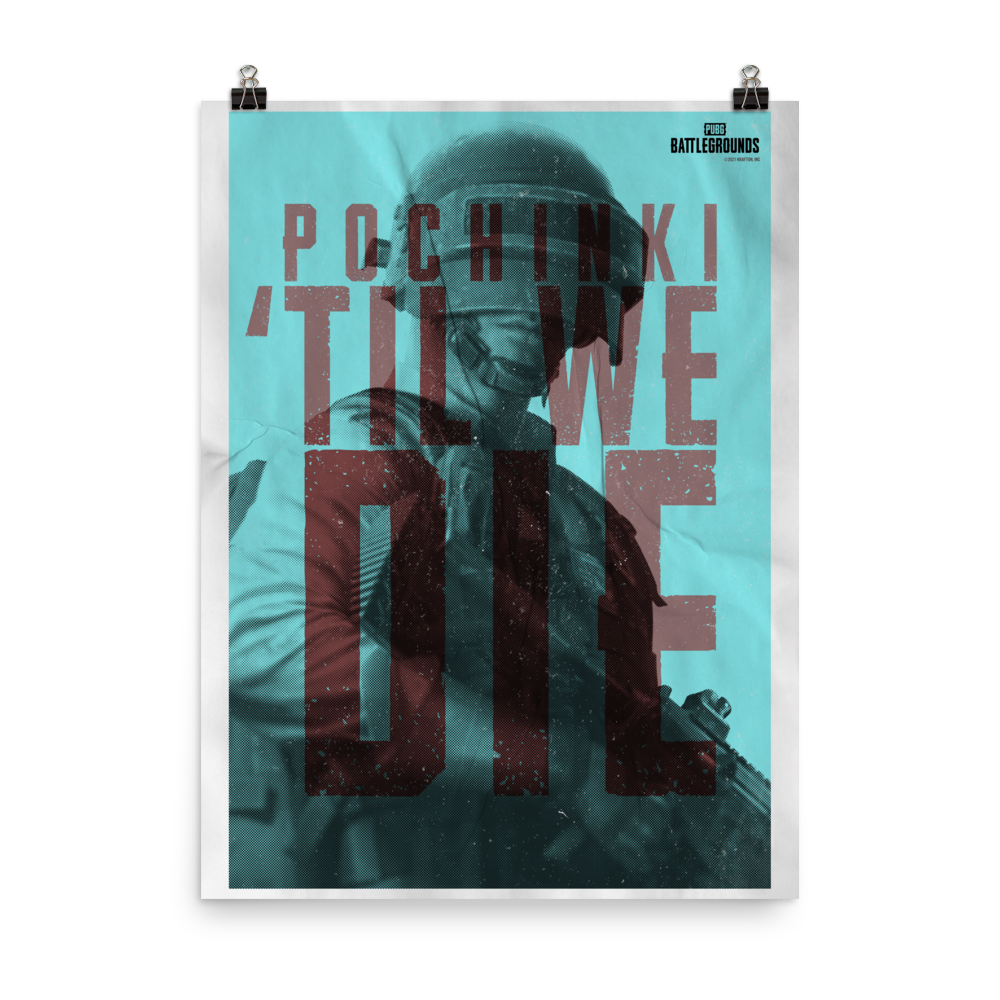 PUBG Til We Die Premium Poster