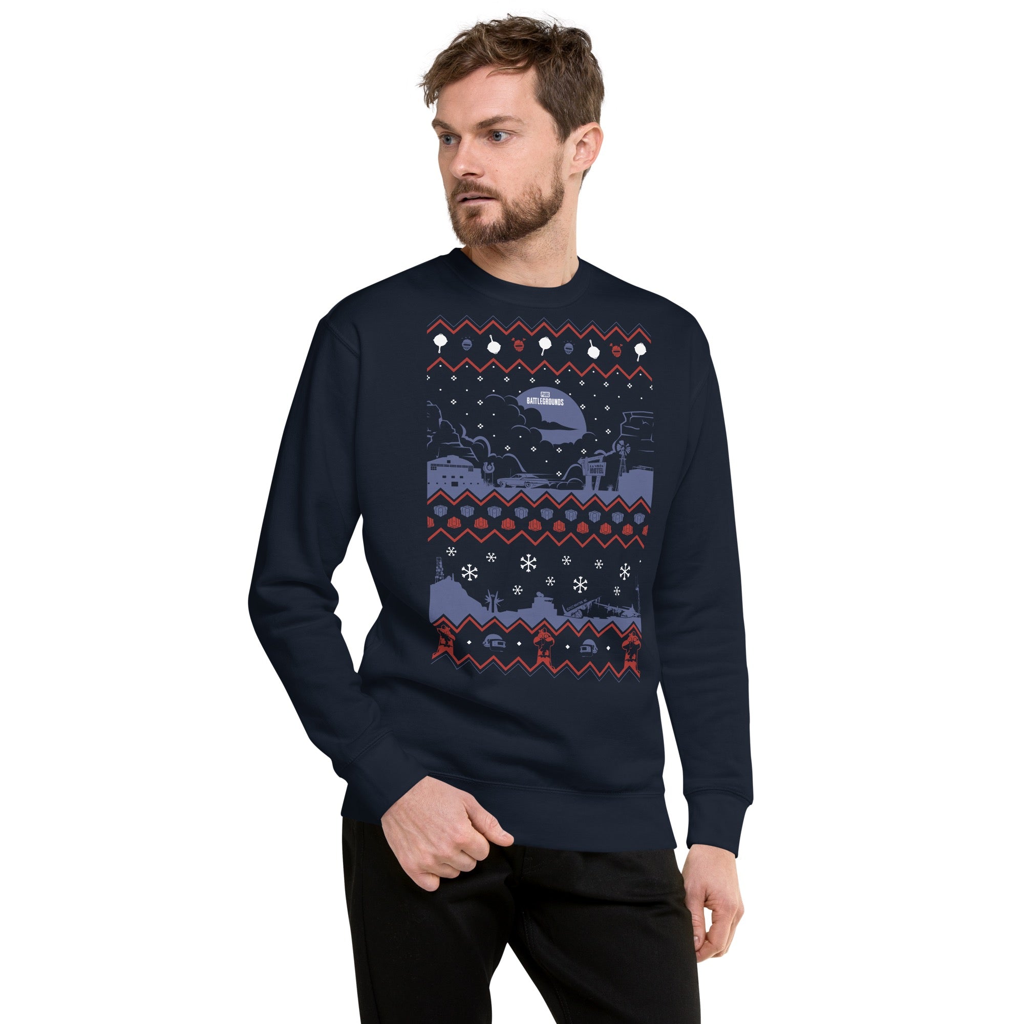 PUBG Ugly Christmas Sweater Crew Neck Sweatshirt